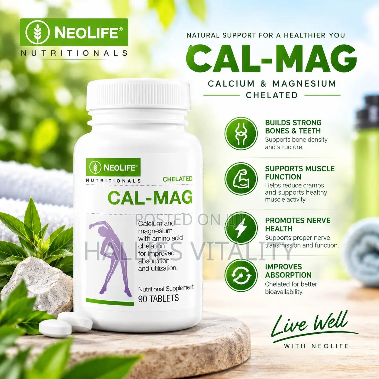 Chelated Cal-Mag With 500 Iu Vitamin D3 - 90 Tablets