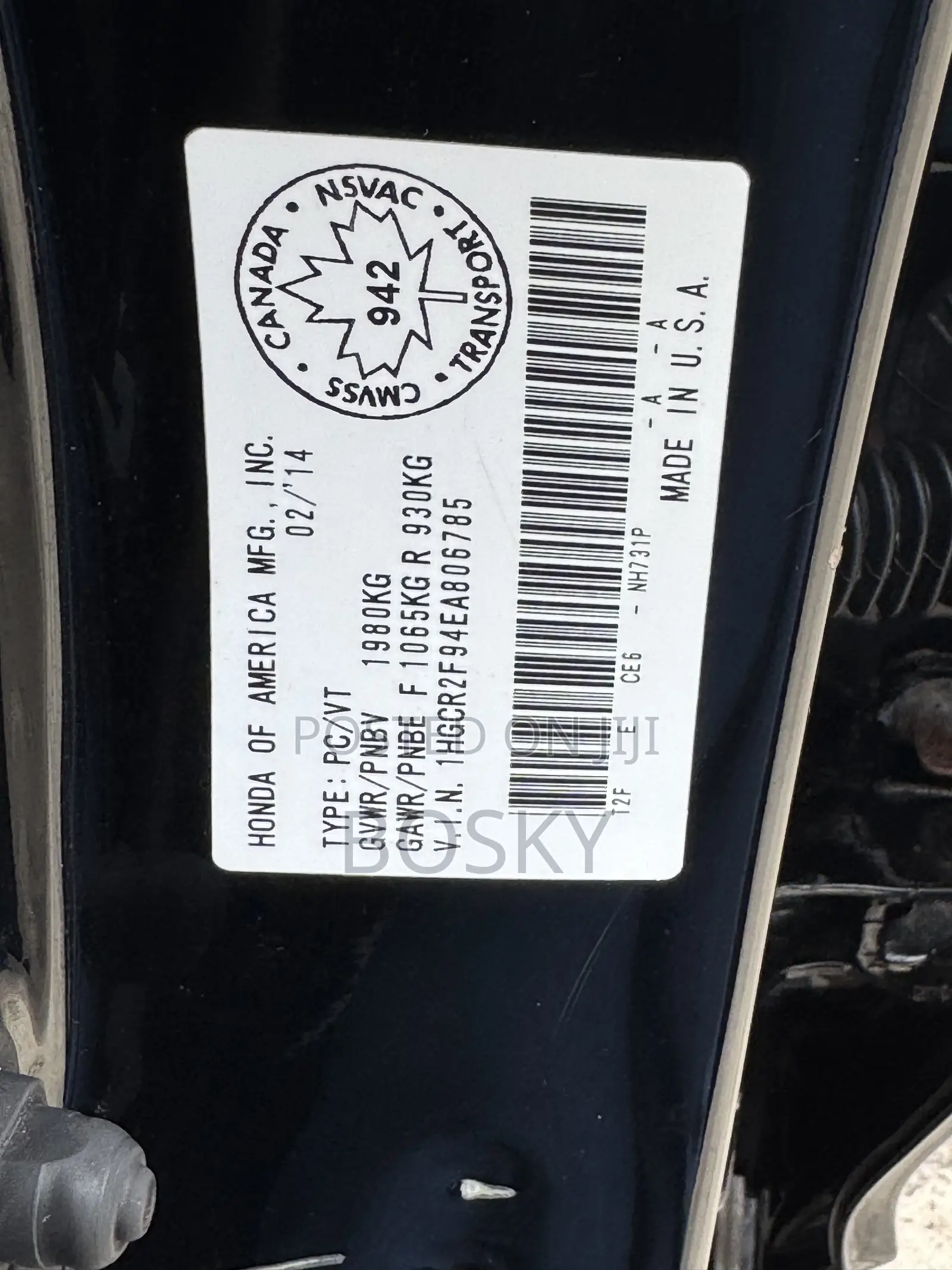 Honda Accord 2014 Black