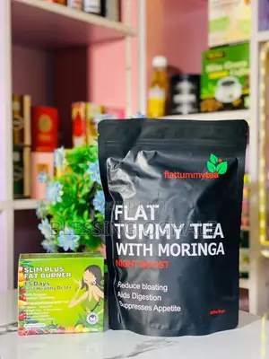 Flat Tummy Tea With Moringa + Slim Plus Fat Burner Tea Combo