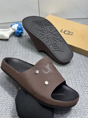 UGG Studded Slide Sandals in Rich Brown