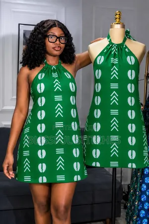 Ankara Backless Gown