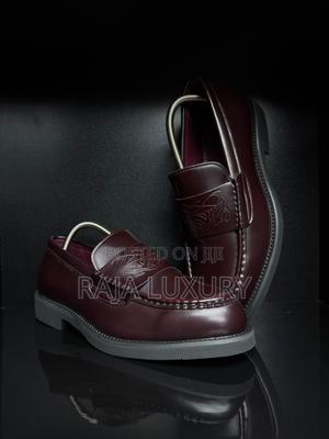 FCDP Midnight Emblem Vampire Embossed Cowhide Loafers Wine