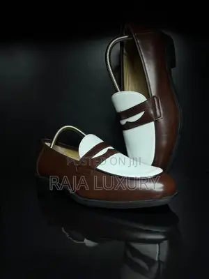 FCDP Two-Toned Brown and White Penny Loafers