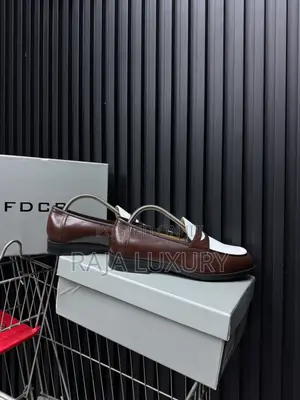 FCDP Two-Toned Brown and White Penny Loafers