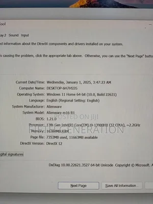 Laptop Alienware M16 R1 16GB Intel Core i9 SSD 1T