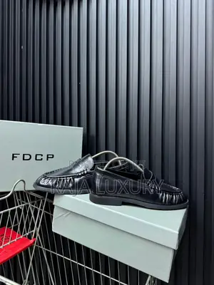 FCDP Old Money Loafers Japanese Embossed Logo Plaque Black