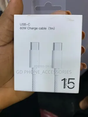 Braided USB-C to USB-C 60W Fast Charging Cable (1m) for iPhone 15 Up