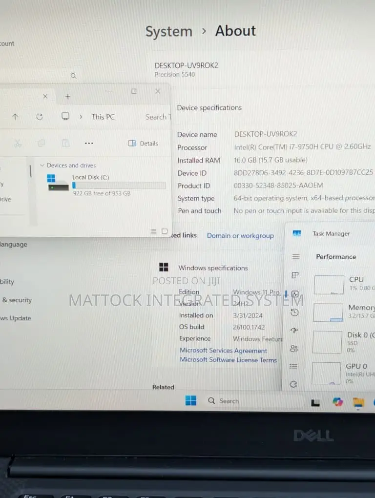 Laptop Dell Precision 15 5540 32GB Intel Core i7 SSD 1T