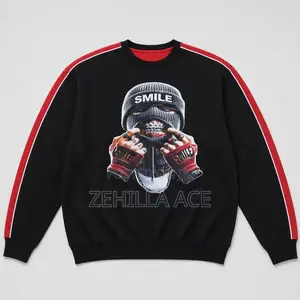 Skull Mask "Smile" Print Sweatshirt