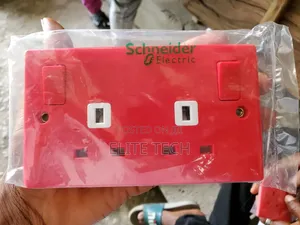 Heavy-Duty 13A Double Switched Socket (Red) – Schneider Electric