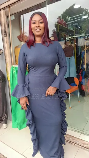 Blue Long Sleev Dress.