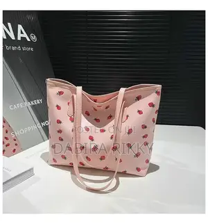 Strawberry Print Tote Bag