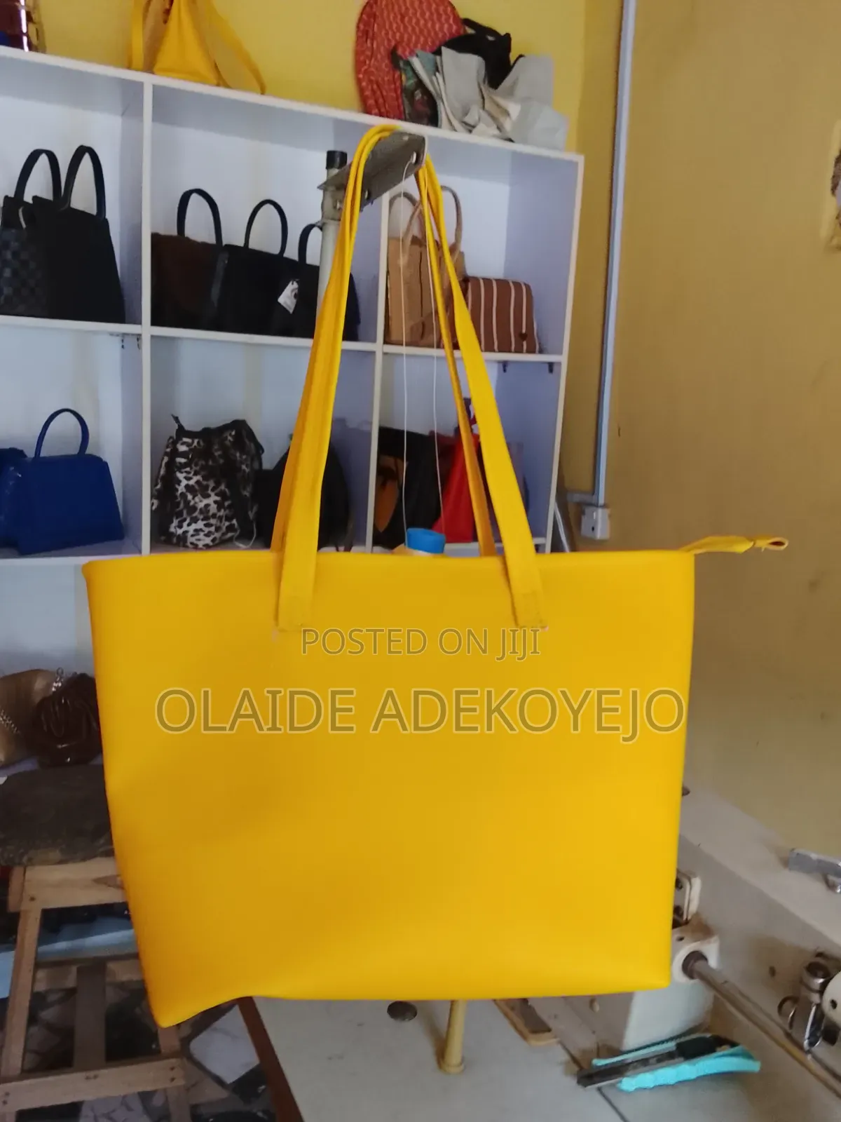 Plain Leather Handmade Tote Bag