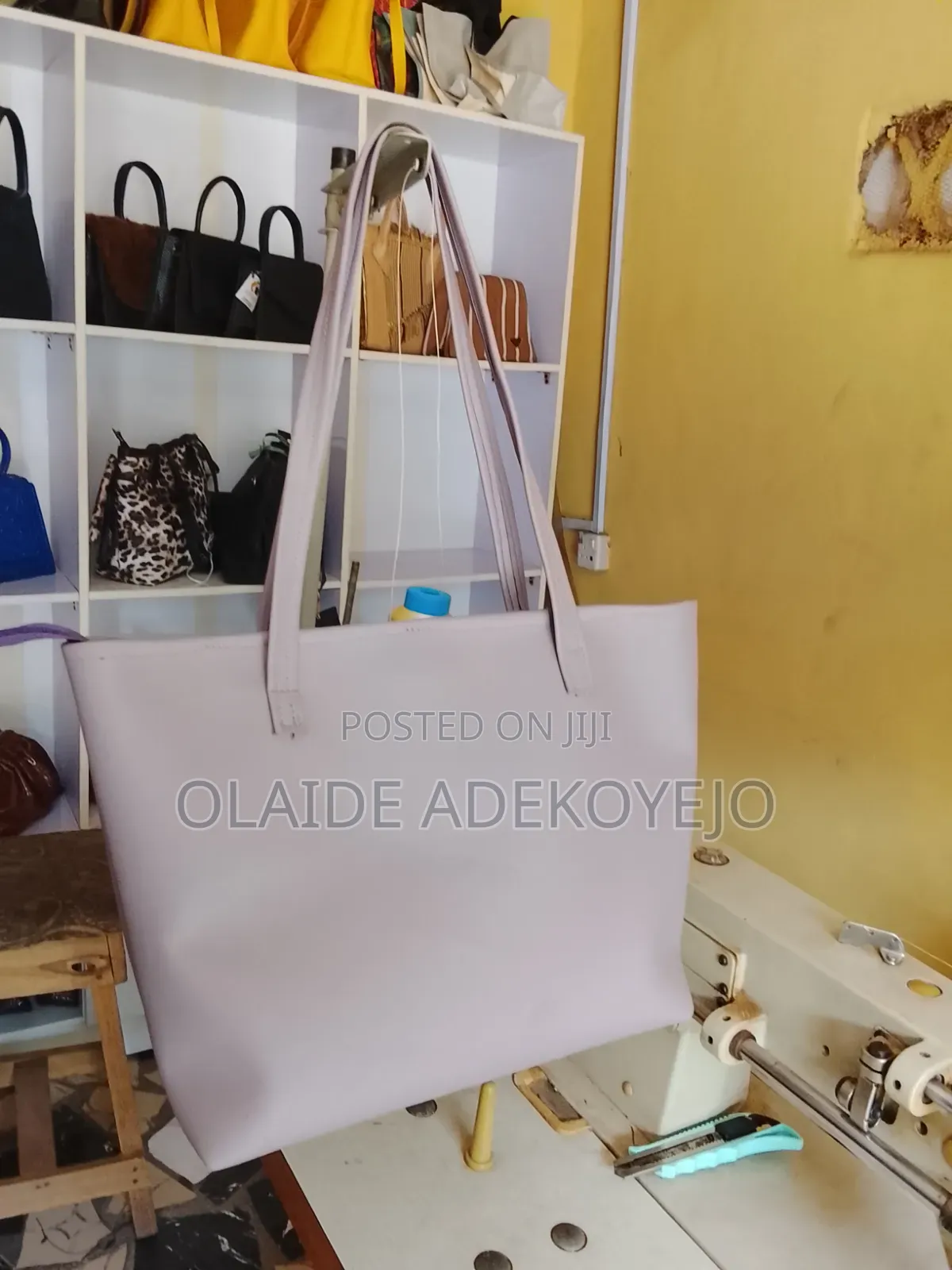 Plain Leather Handmade Tote Bag