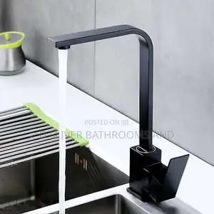 Black Kitchen Sink Mixer Tap - 360° Swivel