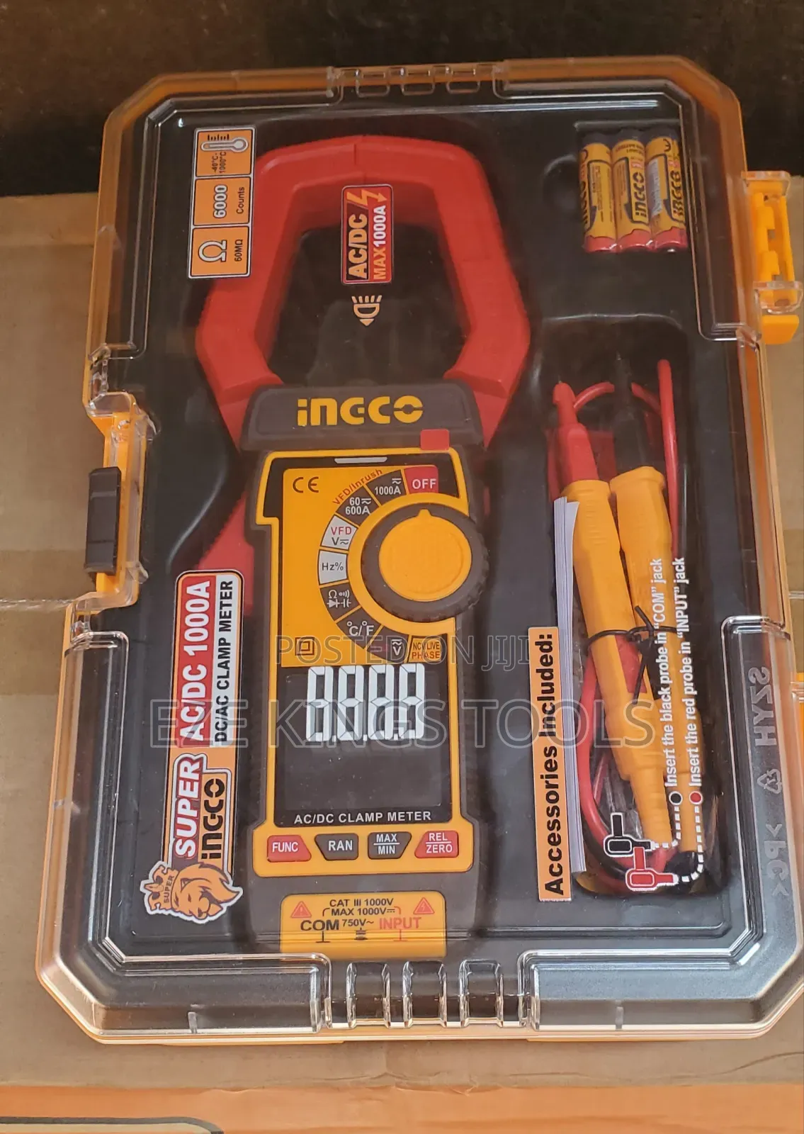 Ingco AC/DC 1000A Digital Clamp Meter
