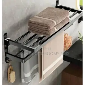 Black Wall Mounted Towel Rack