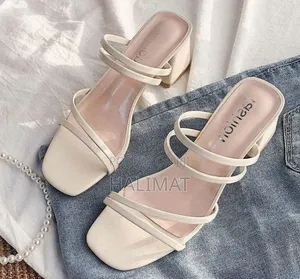 Ladies Low Block Heel Strappy Mule Sandals