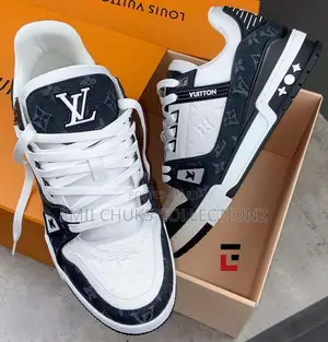 Louis Vuitton LV Trainer Monogram Denim White/Black.