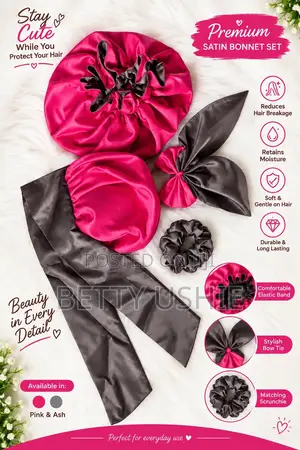 Premium Satin Bonnet Set | Hair Protection Set