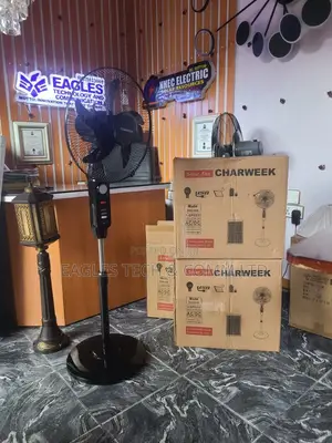 Charweek 16" Solar Standing Fan