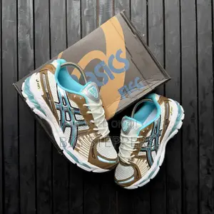 Asics Brown and Blue Sneakers