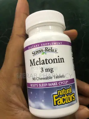 Natural Factors, Stress-Relax, Melatonin, 3 Mg, 90 Chewable Tablets