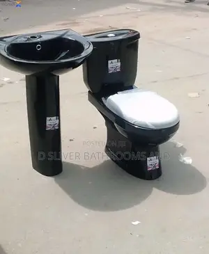 Black England WC Toilet With Wash Hand Basin