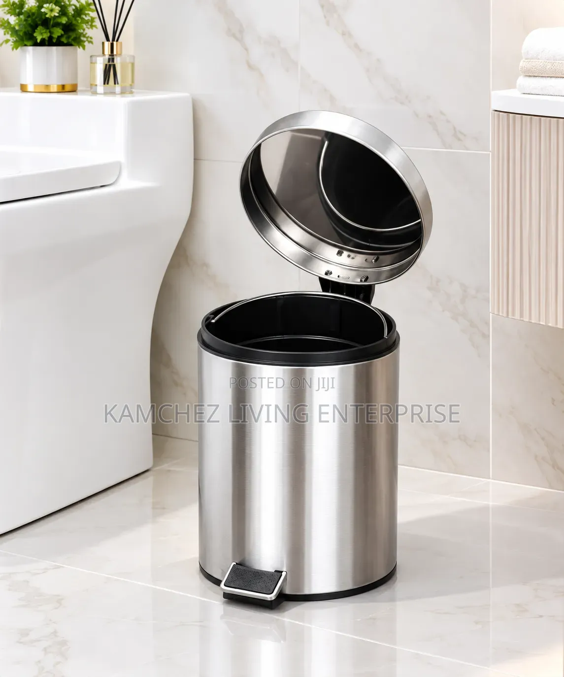 Premium 12Liters Stainless Steel Pedal Waste Bin