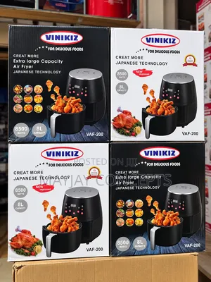 VINIKIZ VAF-200 8L Digital Air Fryer With 8500W Power Touch Display