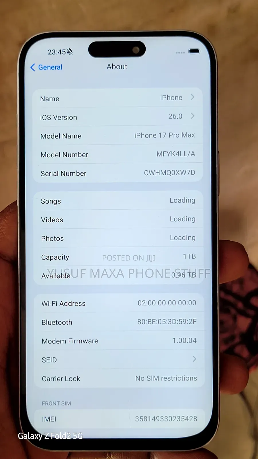 Apple iPhone 17 Pro Max 1 TB Silver