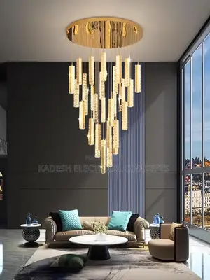 Modern Luxury LED Crystal Ceiling Lamp Nordic Style Villa Living Room