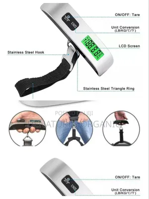 Portable Digital Luggage Scale With Backlit LCD Display Nylon Strap
