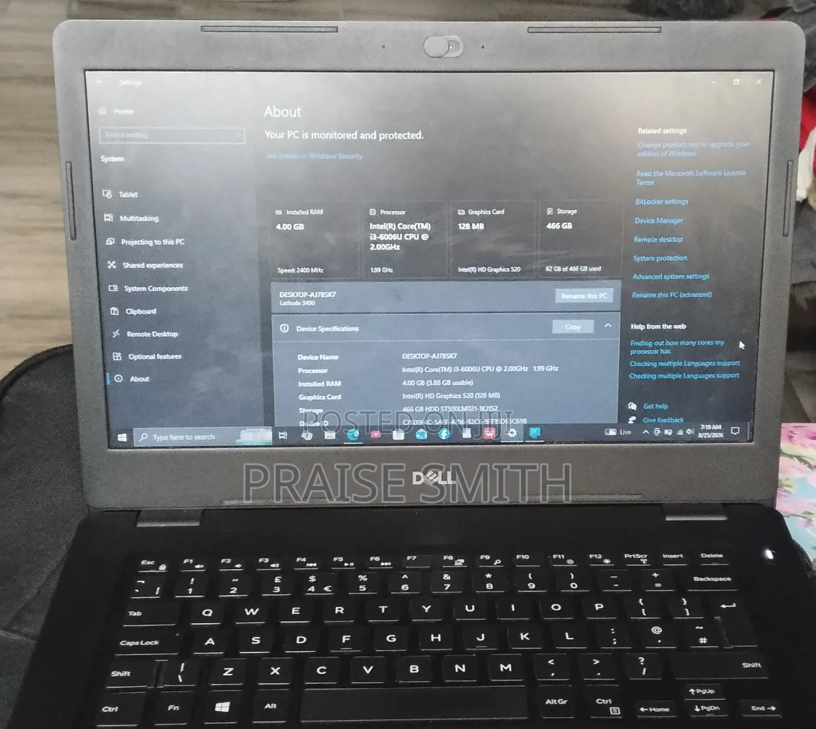 Laptop Dell Latitude 3490 4GB Intel Core i3 SSD 512GB