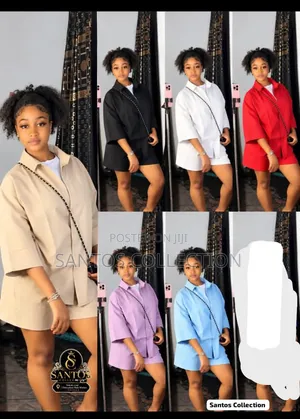 Ladies 2-Piece Oversized Shirt and Short Set - 6 Colors Available