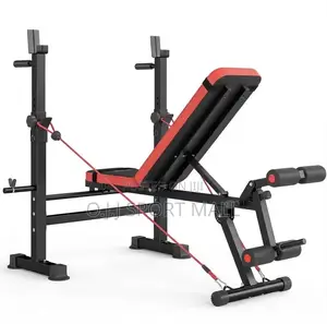 Adjustable Weight Lifting Bench With Resistance Pull-Up Rope