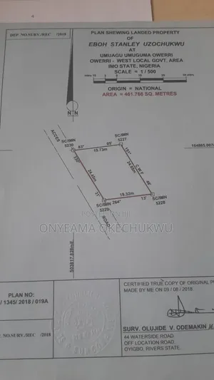One Plot of Land in Umuguma for Sale