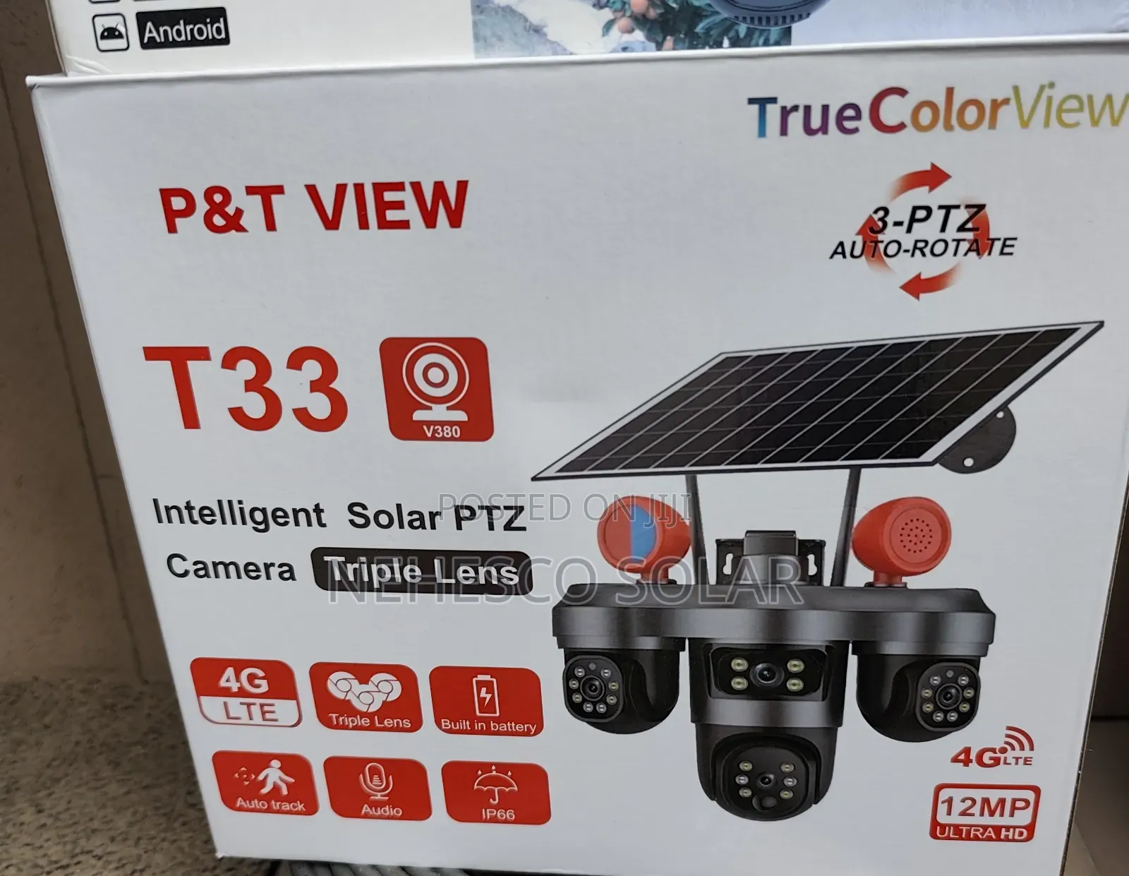 Triple Lens 4G Solar PTZ Camera With Auto Tracking