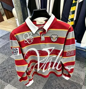 Varsity Striped Long-Sleeve Rugby Polo