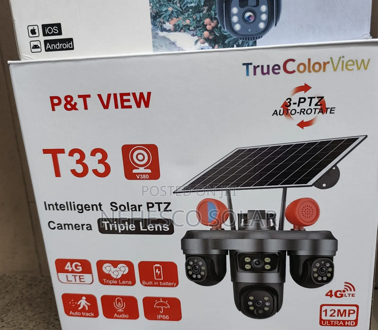 T33 Solar Powered 4G PTZ Security Camera