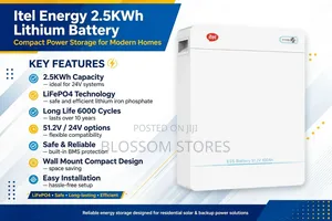 Itel 3kva Inverter With 2.5kwh Lithium Battery 24v