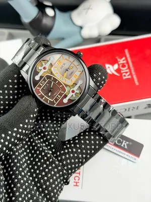 High Quality Luxury Rick Double Time Chain Watch