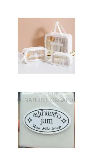 2-in-1 Travel Cleansing Kit (Rice Milk Soap + Waterproof Toiletry Bag