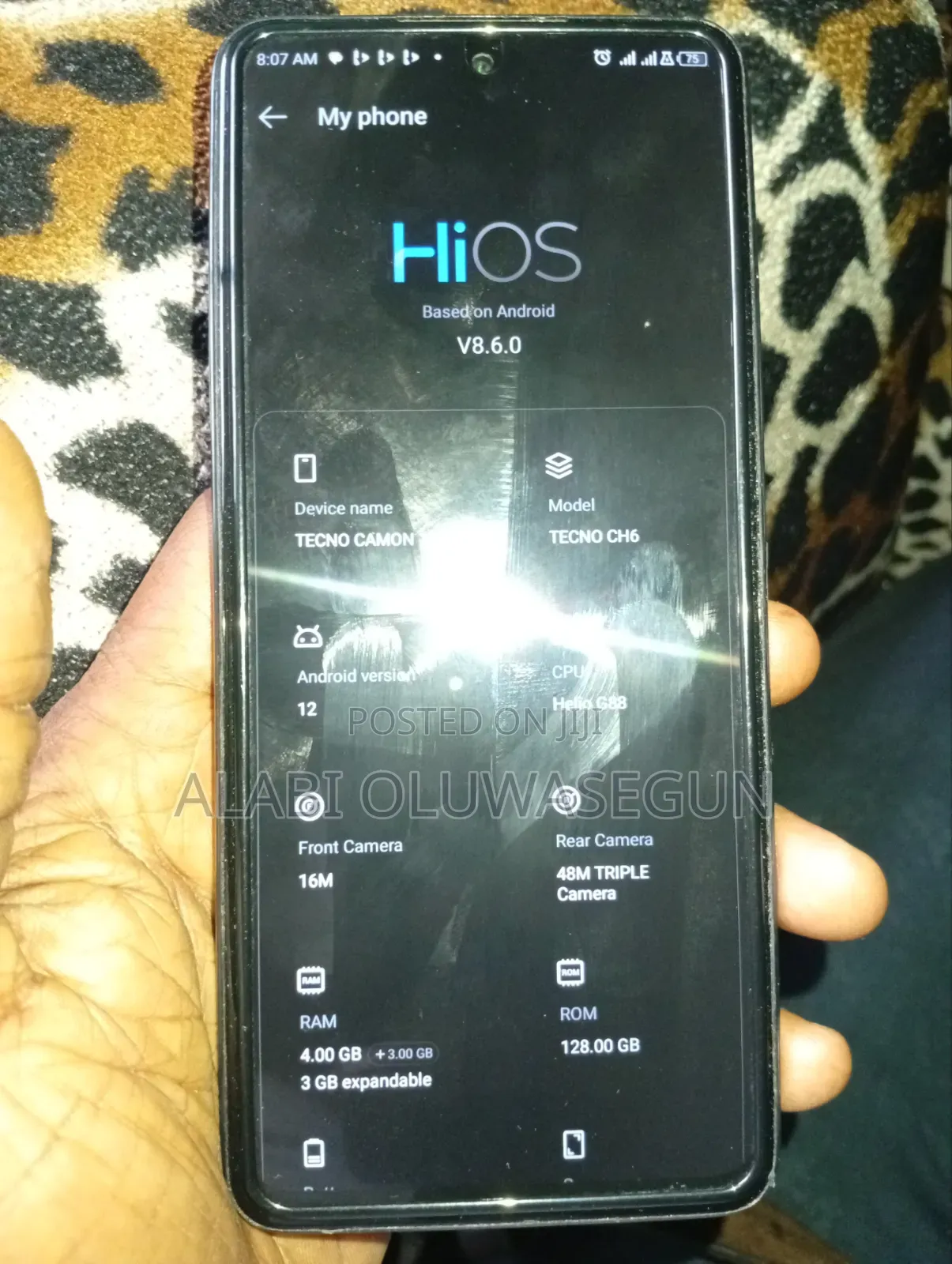 Tecno Camon 18 128 GB Black