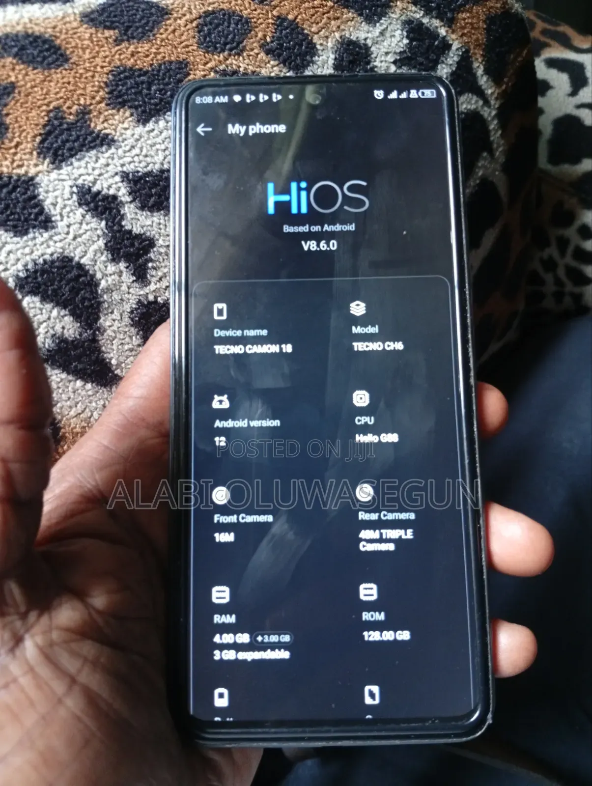 Tecno Camon 18 128 GB Black