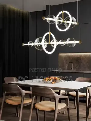 Nordic Luxury Restaurant Strip Light LED Coffee Bar Table Bubble Line