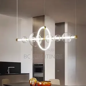 Nordic Luxury Restaurant Strip Light LED Coffee Bar Table Bubble Line