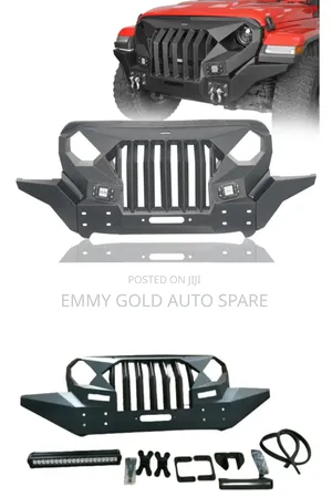 Jeep Wrangler Complete Front Bumper With Grill