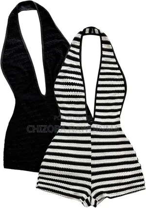 Short Striped Jumpsuit