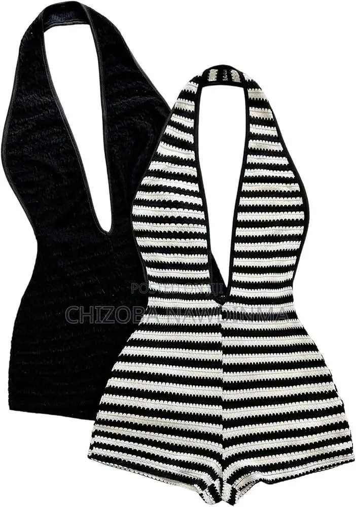 Short Striped Jumpsuit